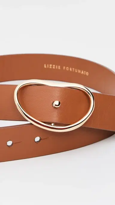 Lizzie Fortunato Wide Georgia Belt In Tan Tan S | Thumbnail 5