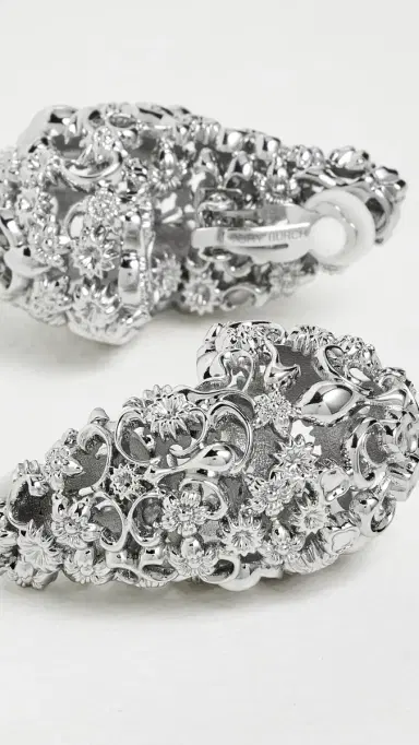 Tory Burch Filigree Wave Earrings Tory Silver One Size | Thumbnail 4