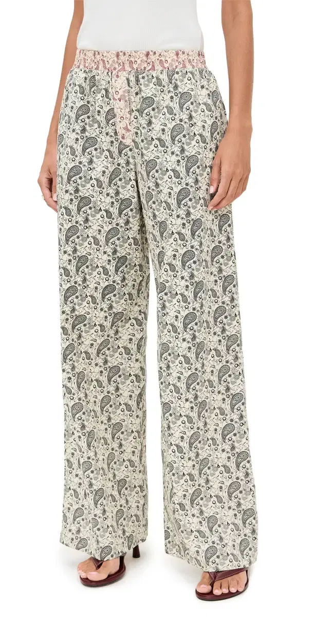 Cecilia Paisley Pants Black Paisley