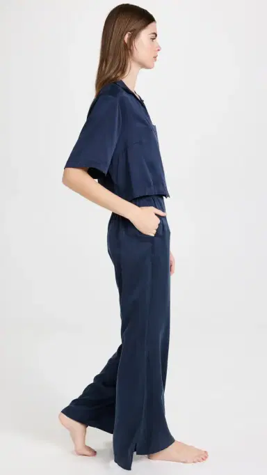 Lunya Washable Silk High Rise Pant et Deep Blue | Thumbnail 4 Lunya Washable Silk High Rise Pant et Deep Blue | Thumbnail 4