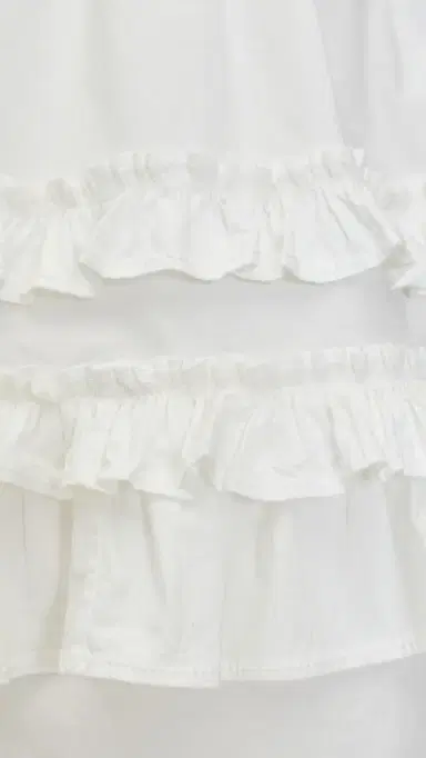 GANNI Stretch Cotton Mini Strap Dress with Frill Bright White | Thumbnail 6 GANNI Stretch Cotton Mini Strap Dress with Frill Bright White | Thumbnail 6
