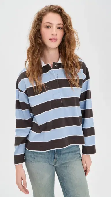Madewell Rugby Polo Tranquil Blue | Thumbnail 2 Madewell Rugby Polo Tranquil Blue | Thumbnail 2