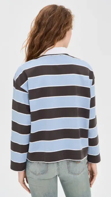 Madewell Rugby Polo Tranquil Blue | Thumbnail 3 Madewell Rugby Polo Tranquil Blue | Thumbnail 3