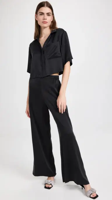 Lunya Washable Silk High Rise Pant Set Immersed Black | Thumbnail 5 Lunya Washable Silk High Rise Pant Set Immersed Black | Thumbnail 5