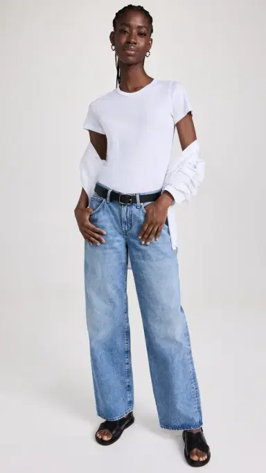 Jenni Kayne Cotton Slim Tee White | Thumbnail 5