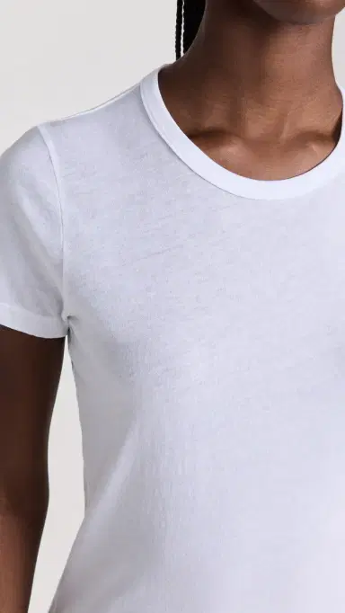 Jenni Kayne Cotton Slim Tee White | Thumbnail 6