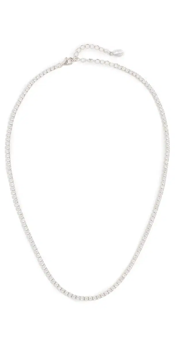 SHASHI Everyday Tennis Necklace White Gold One Size