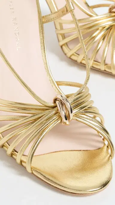 Loeffler Randall Mareka Strappy Heels Gold 9 | Thumbnail 6
