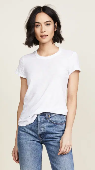 James Perse Sheer Slub Crew Neck Tee White | Thumbnail 2