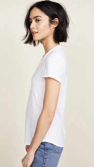 James Perse Sheer Slub Crew Neck Tee White | Thumbnail 4