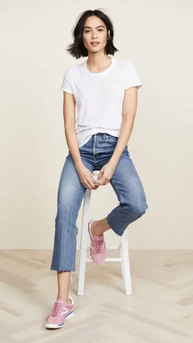 James Perse Sheer Slub Crew Neck Tee White | Thumbnail 5