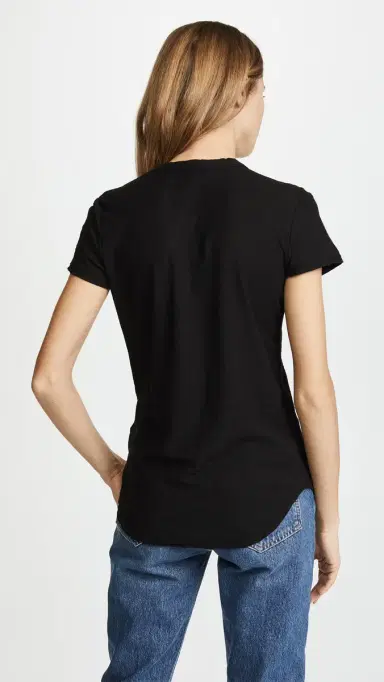 James Perse Sheer Slub Crew Neck Tee Black 3 | Thumbnail 3