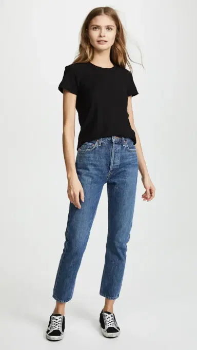 James Perse Sheer Slub Crew Neck Tee Black 3 | Thumbnail 5