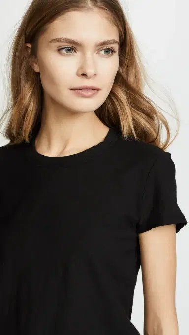 James Perse Sheer Slub Crew Neck Tee Black 3 | Thumbnail 6
