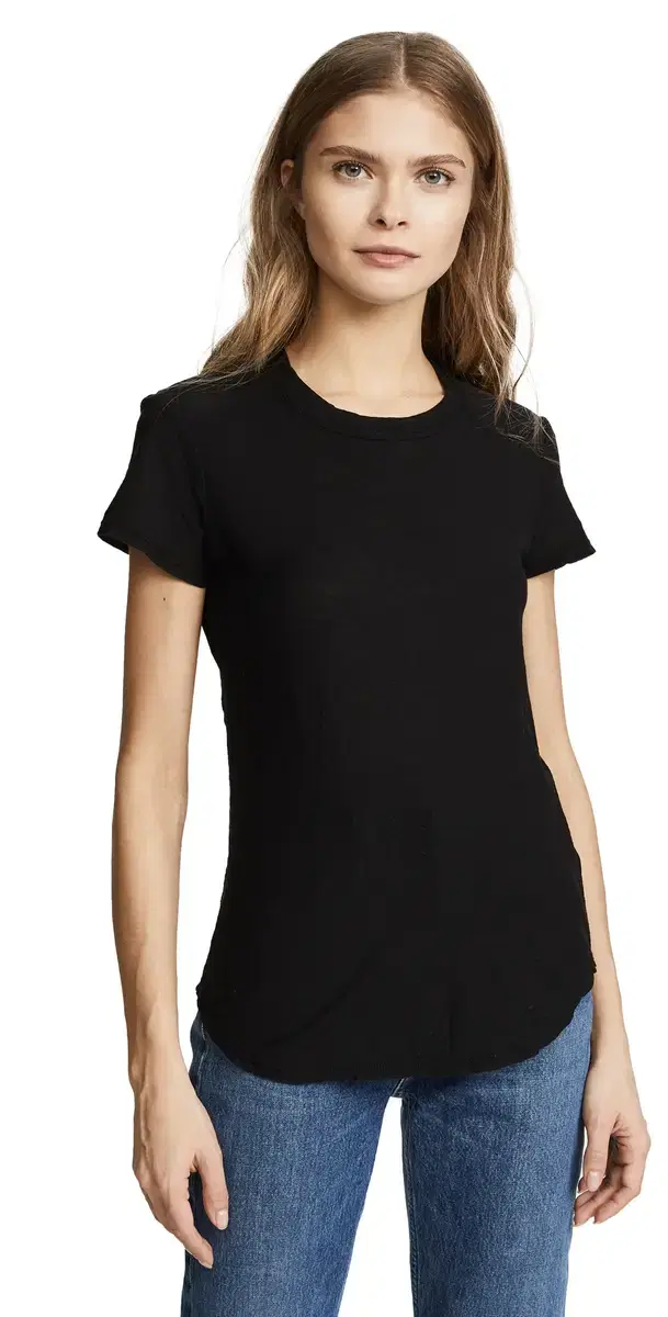 James Perse Sheer Slub Crew Neck Tee Black