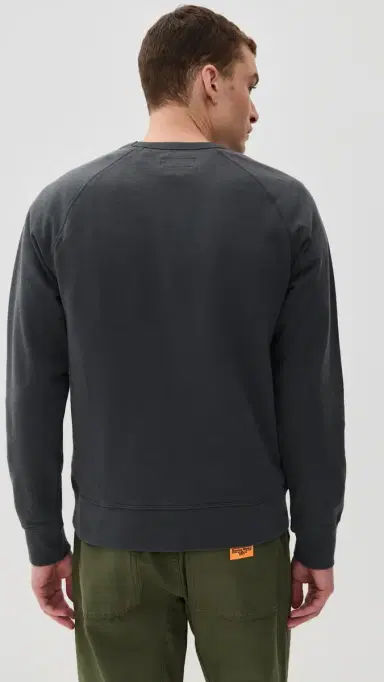 Officine Generale Crew Neck Sweater Faded Black | Thumbnail 3