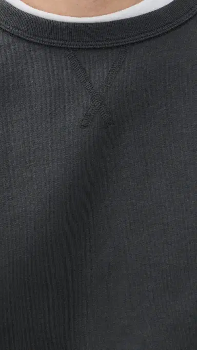 Officine Generale Crew Neck Sweater Faded Black | Thumbnail 6