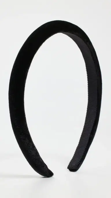 Jennifer Behr Tiana Velvet Headband Black One Size | Thumbnail 2