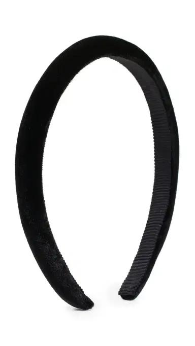 Jennifer Behr Tiana Velvet Headband Black One Size | Thumbnail 4