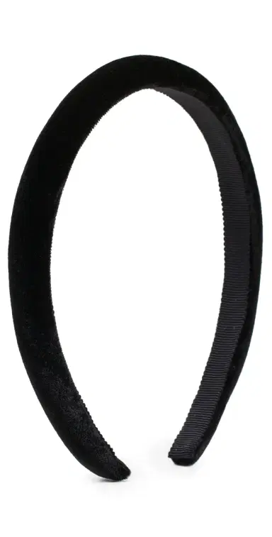 Jennifer Behr Tiana Velvet Headband Black One Size | Thumbnail 1