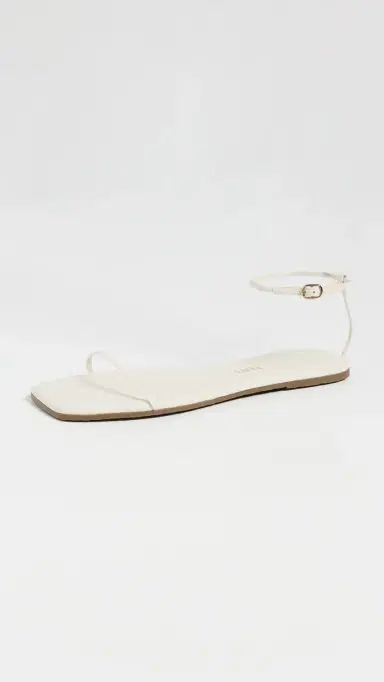 TKEES Square Toe Twiggy Sandals Cream | Thumbnail 2