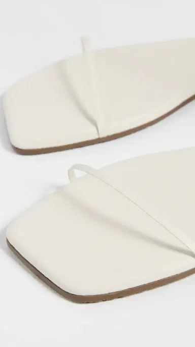 TKEES Square Toe Twiggy Sandals Cream | Thumbnail 6