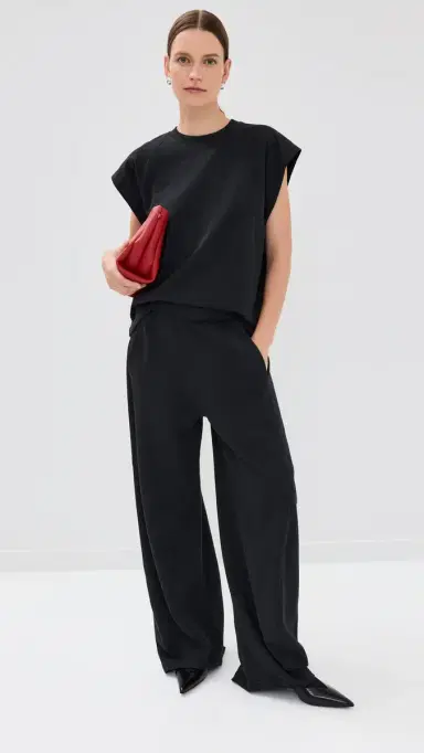 Tibi ummer weatshirting Sleeveless Easy Top Black | Thumbnail 5 Tibi ummer weatshirting Sleeveless Easy Top Black | Thumbnail 5