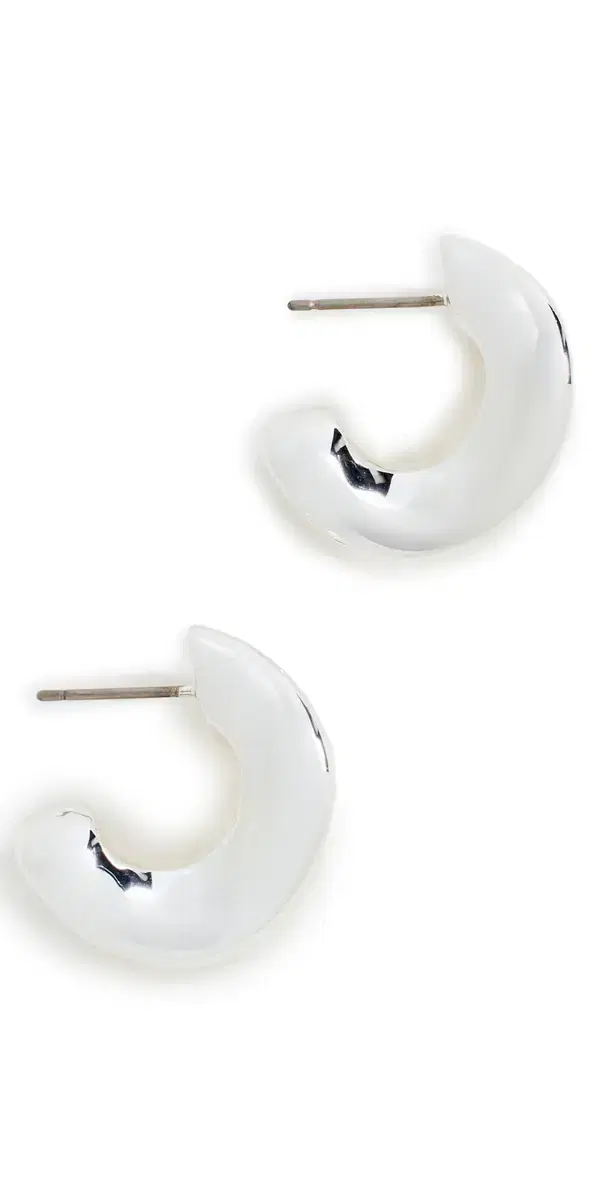 JENNY BIRD Chunky Doune Hoops High Polish Silver One Size