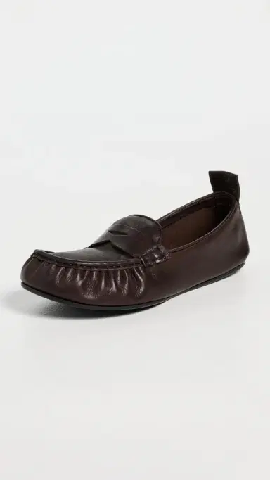 Acne Studios Leather Flats Dark Brown | Thumbnail 2