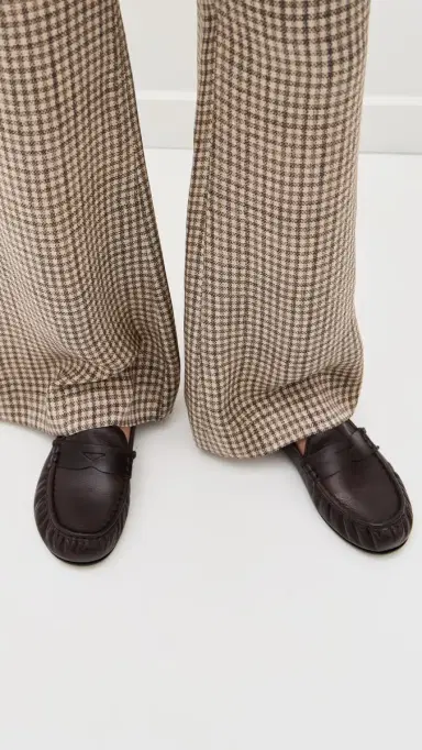 Acne Studios Leather Flats Dark Brown | Thumbnail 3