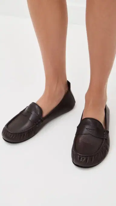 Acne Studios Leather Flats Dark Brown | Thumbnail 4