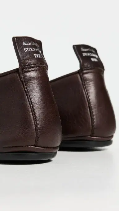 Acne Studios Leather Flats Dark Brown | Thumbnail 5