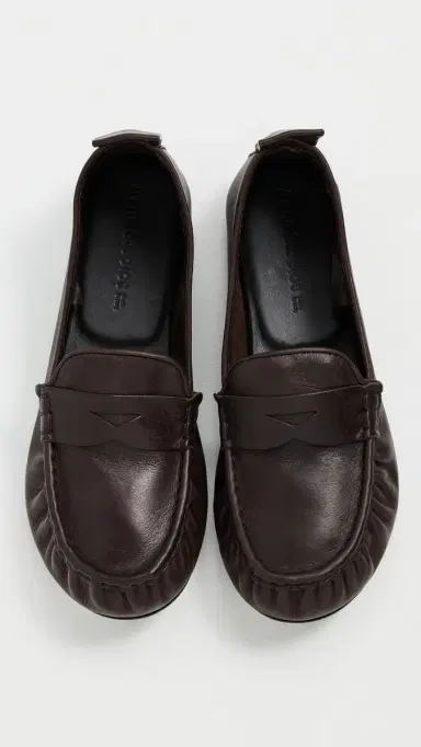 Acne Studios Leather Flats Dark Brown | Thumbnail 6