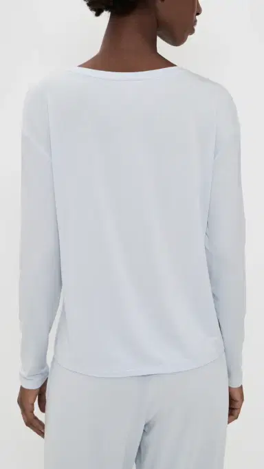 Eberjey Gisele Separates Long Sleeve Top Ice Blue | Thumbnail 3