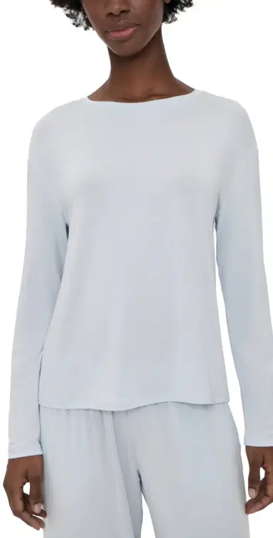 Eberjey Gisele Separates Long Sleeve Top Ice Blue | Thumbnail 1