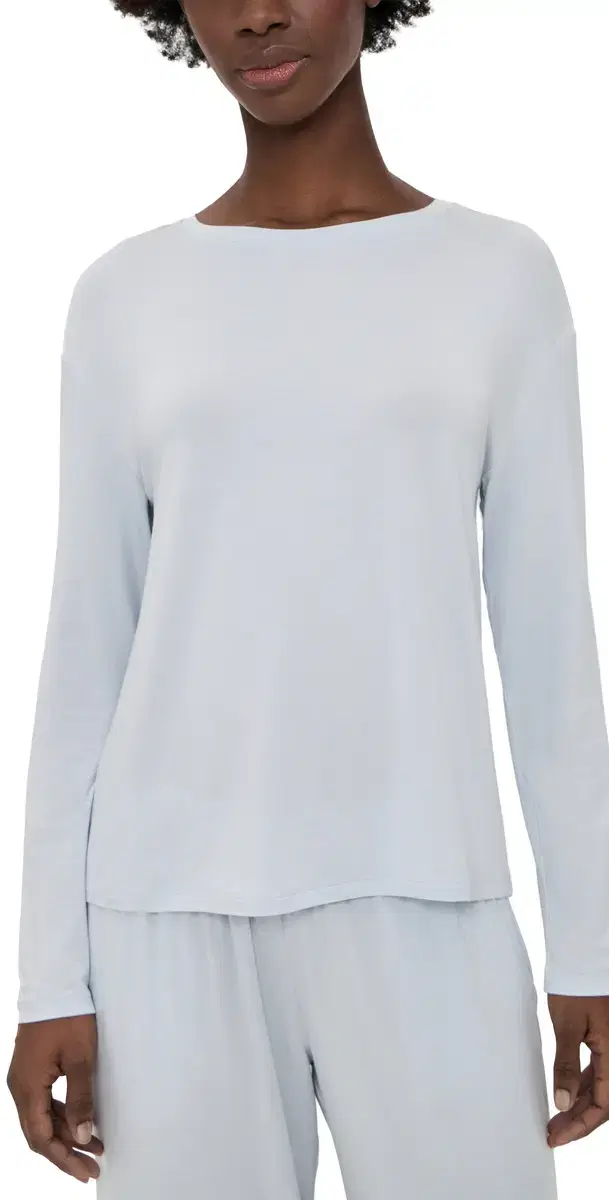 Eberjey Gisele eparates Long leeve Top Ice Blue
