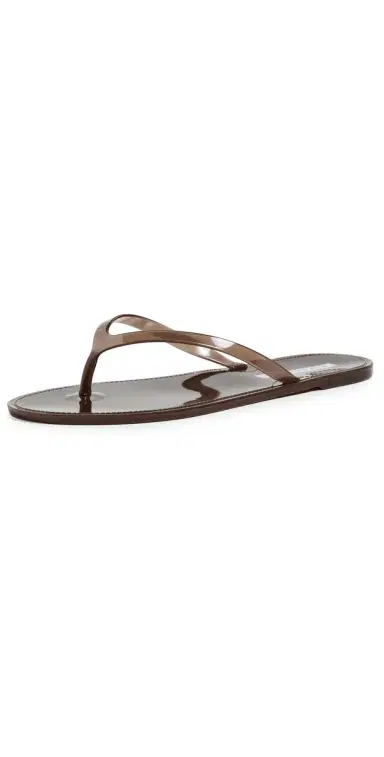 Black Suede Studio Crystal Jelly Flip Flops Chestnut | Thumbnail 1 Black Suede Studio Crystal Jelly Flip Flops Chestnut | Thumbnail 1