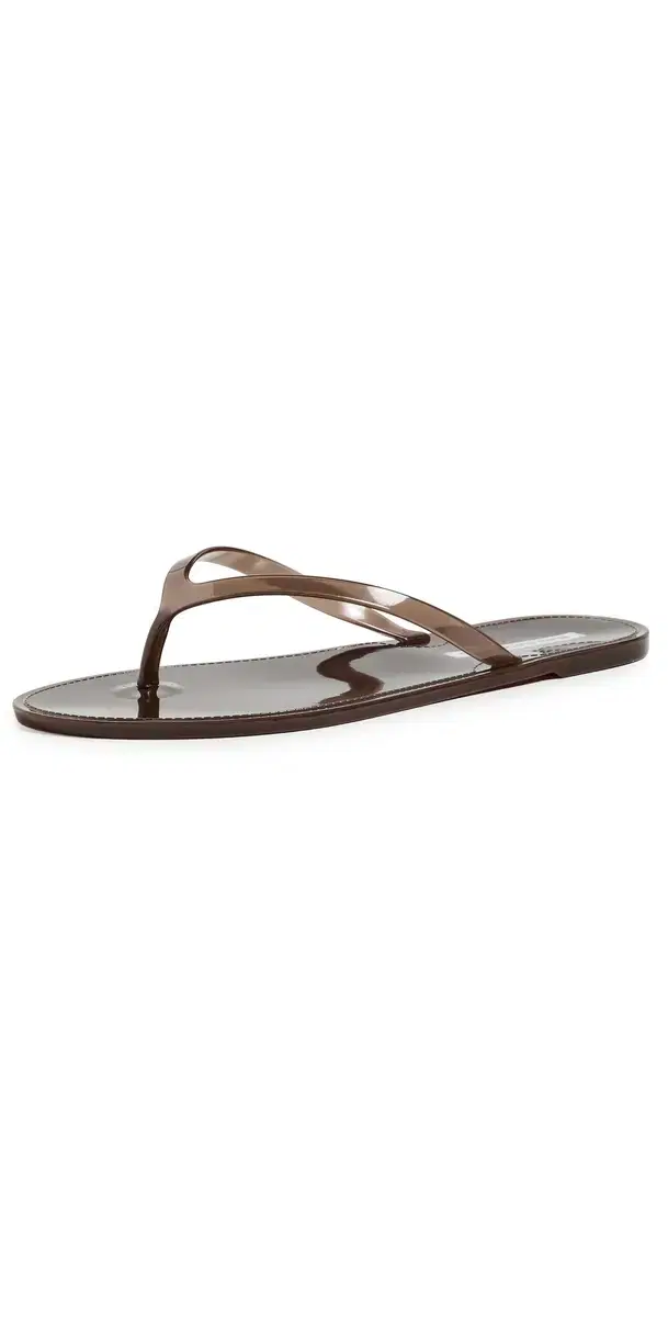 Crystal Jelly Flip Flops Chestnut