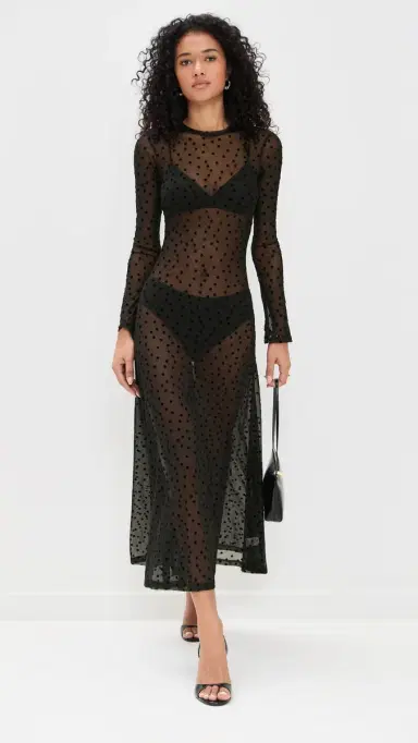 LE BOP Hattie Dress Black Polka Dot | Thumbnail 5