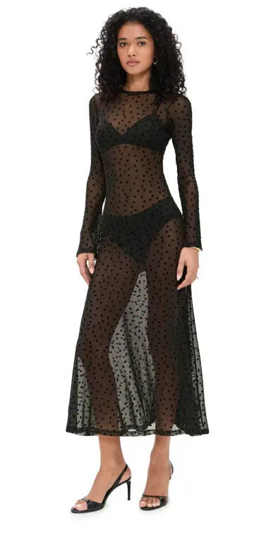 LE BOP Hattie Dress Black Polka Dot | Thumbnail 1