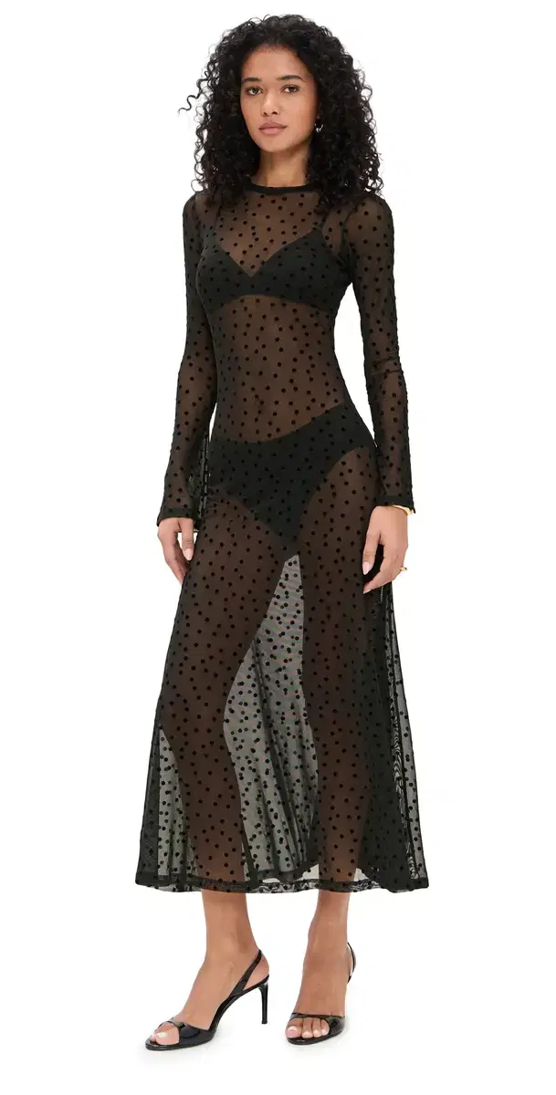 LE BOP Hattie Dress Black Polka Dot