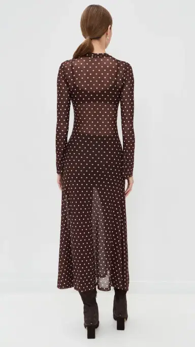 LE BOP Hattie Dress Chocolate Polka Dot | Thumbnail 3 LE BOP Hattie Dress Chocolate Polka Dot | Thumbnail 3