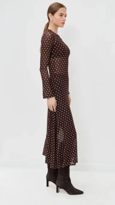 LE BOP Hattie Dress Chocolate Polka Dot | Thumbnail 4 LE BOP Hattie Dress Chocolate Polka Dot | Thumbnail 4
