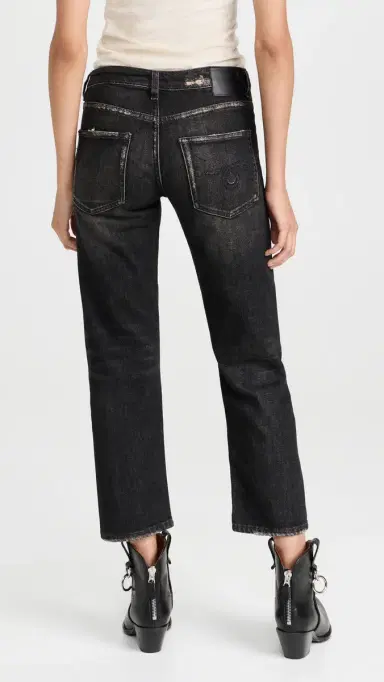 R13 Boy Straight Jeans Abbey Black 26 | Thumbnail 3