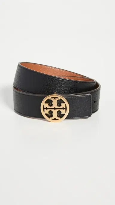 Tory Burch Miller Reversible Belt 1.5 Black/New Cuoio/Gold L | Thumbnail 2
