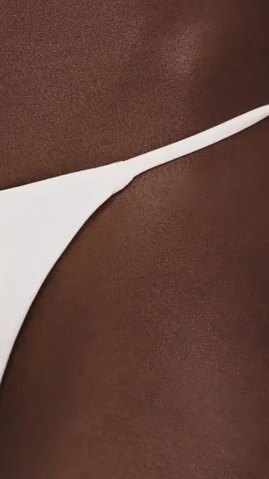 Leslie Amon Pearl White Bikini Bottoms White M | Thumbnail 5