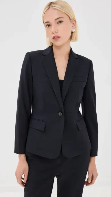 Theory 1 Button Slim Jacket Deep Navy 8 | Thumbnail 2