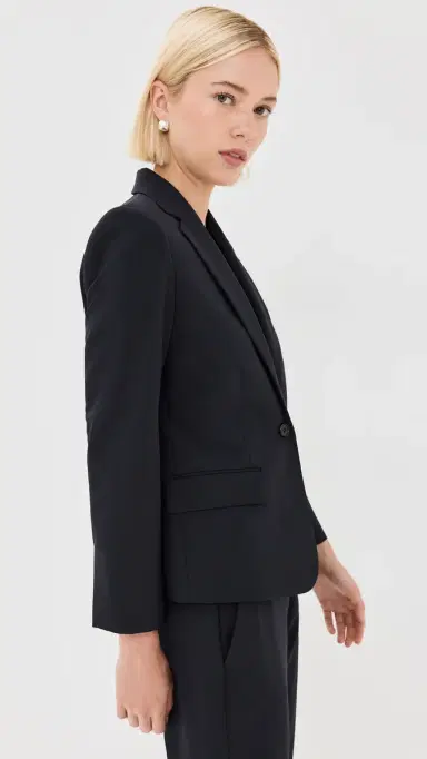Theory 1 Button Slim Jacket Deep Navy 8 | Thumbnail 4