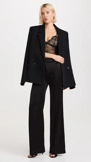 Alice + Olivia Dylan Satin Pants Black 0 | Thumbnail 5 Alice + Olivia Dylan Satin Pants Black 0 | Thumbnail 5