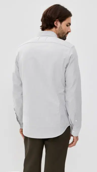 Reigning Champ Cotton Oxford Windsor Standard Shirt Light Grey | Thumbnail 3 Reigning Champ Cotton Oxford Windsor Standard Shirt Light Grey | Thumbnail 3